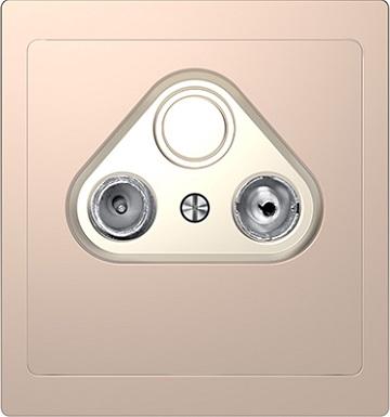 Merten D-Life antenna socket outlet (champagne metallic)